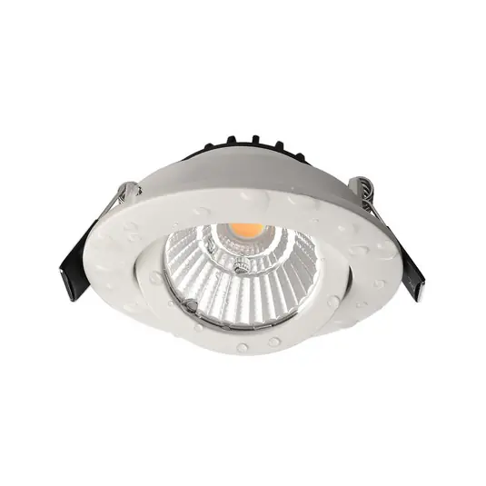 LED vestavné stropní svítidlo Dione, IP44, bílé, tlumené až teplé Ověřený