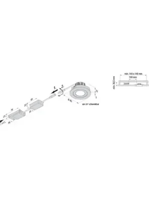 Speciální Cena LED vestavné bodové svítidlo Eco SR 68 chrom matný 4 000 K Ø 8,5 cm hliník