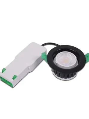 Cenová Bomba LED vestavné bodové svítidlo Eco R 68, černé, Ø 9 cm kov IP65 CCT