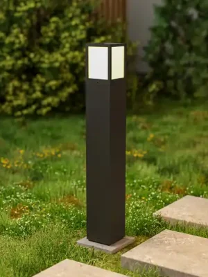 Ověřený Světlo na cestu Facado II, výška 65 cm, hranaté, tmavě šedé/opálové