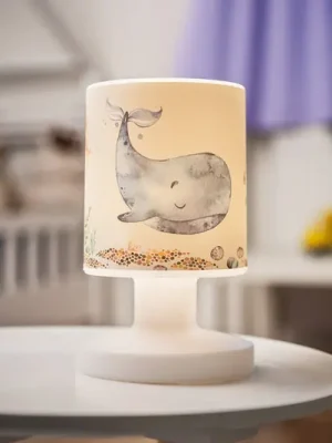 Nabíjecí stolní lampa LED Paul Pottwal, bílá/modrá, USB Výprodej