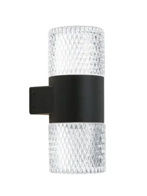 Venkovní nástěnné svítidlo LED Mondo, černé, výška 20,4 cm, hliník, 2 Vrácení Zdarma