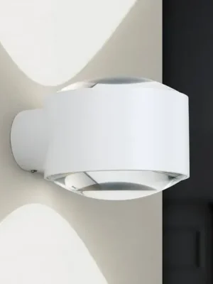 Kup Teď Venkovní nástěnné svítidlo Tatra LED, bílé, Ø 10,2 cm, hliník, nahoru/dolů