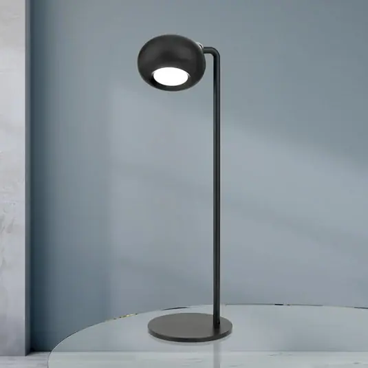 Aktuální Nabíjecí stolní lampa Kerby LED, černá, výška 40 cm, ocel/hliník