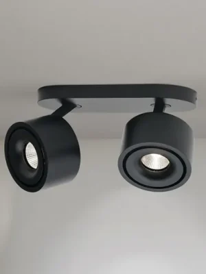 Akce Stropní reflektor LED Specter, černý, délka 19,4 cm, hliník