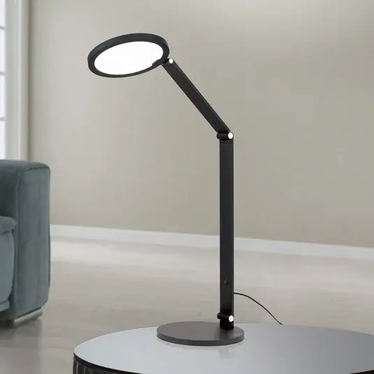 Stolní lampa LED Fati, černá, výška 60 cm, hliník, stmívač Bezpečná Platba