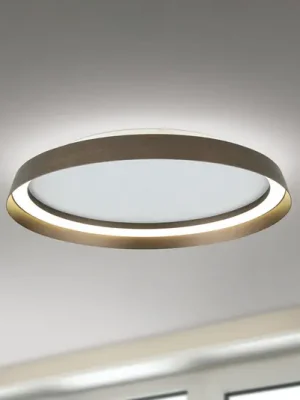 LED stropní svítidlo Manta, Ø 45 cm, hliník/bronz, hliník, nahoru/dolů Nízká Cena