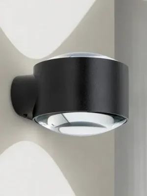 Tatra LED venkovní nástěnné svítidlo, černé, Ø 10,2 cm, hliník, nahoru/dolů Tovární Cena