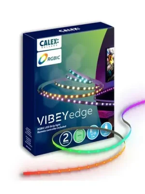 Calex LED-Strip Vibey, délka 2 m, USB, dálkové ovládání, RGBIC, CCT Vysoce Kvalitní