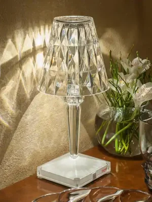 Pouze Dnes Stolní lampa Kartell LED na baterie Baterie, 30 cm, transparentní, IP54