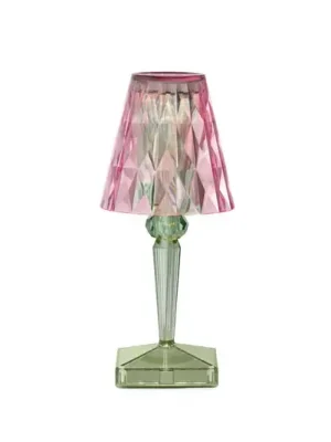 Novinka Stolní lampa Kartell LED na baterie Baterie, 30 cm, růžová/zelená, IP54