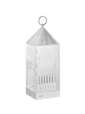 Kartell LED dobíjecí stolní lampa Lucerna, křišťál, recyklovaná, IP54 Expresní Doručení