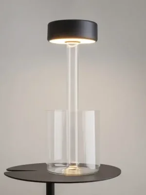 Dobíjecí stolní lampa Maytoni LED AI Collaboration, sklo, černá Horká Nabídka
