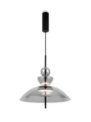 Kup Teď Maytoni LED závěsné světlo Bangkok, Ø 40 cm, kouřově šedá, sklo