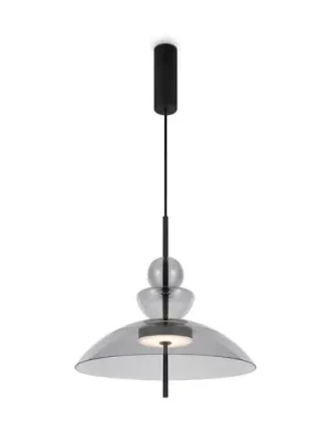 Maytoni LED závěsné světlo Bangkok, Ø 40 cm, světle šedá, sklo Odeslání Ihned