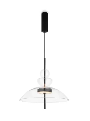 Maytoni LED závěsné světlo Bangkok, Ø 40 cm, čiré, sklo Ověřený