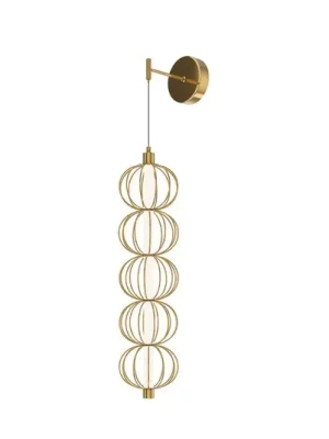 Zlevněný Maytoni LED nástěnné svítidlo Golden Cage, výška 218,8 cm, kov