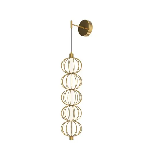 Zlevněný Maytoni LED nástěnné svítidlo Golden Cage, výška 218,8 cm, kov