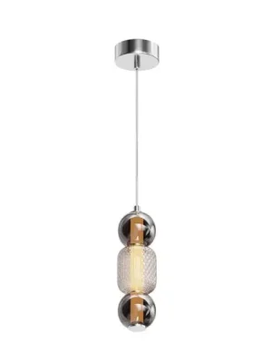 Cenová Bomba Maytoni LED závěsné světlo Drop, chromová barva, Ø 12 cm, sklo