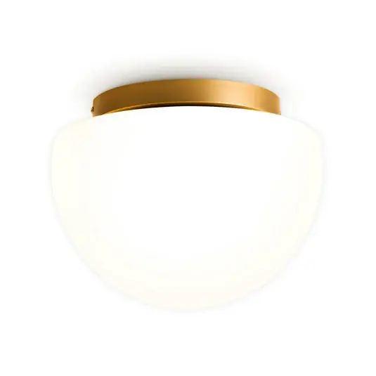 Výprodej Stropní svítidlo Maytoni Glassy, bílá / zlatá, Ø 31,5 cm, sklo