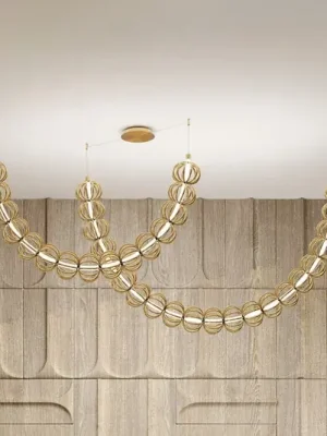 Závěsné svítidlo Maytoni LED Golden Cage, 2-dílné, výška 184 cm Rychlé Dodání