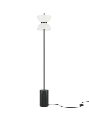 Stojací lampa Maytoni LED Kyoto, černá, výška 145 cm, mramor Ověřený