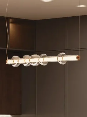 Závěsné svítidlo Maytoni Cosmo LED, mosaz, délka 98 cm, sklo Ihned K Objednání
