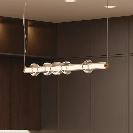 Závěsné svítidlo Maytoni Cosmo LED, mosaz, délka 98 cm, sklo Ihned K Objednání
