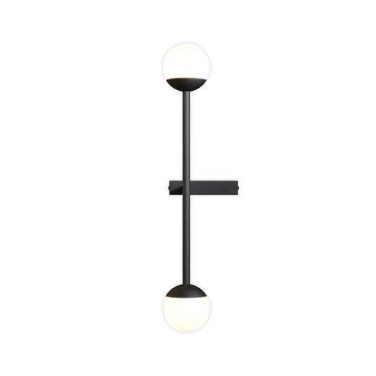 Maytoni LED nástěnné svítidlo Touch, černé, výška 48 cm, stmívatelné Ověřený