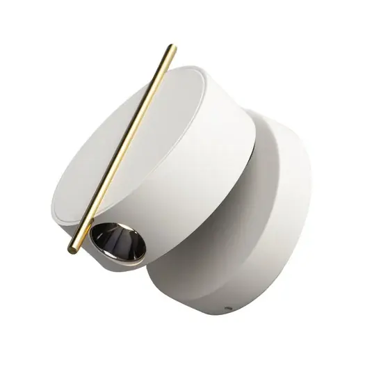 Nástěnné LED svítidlo Maytoni Nuance, bílá / zlatá barva, Ø 10 cm Levný