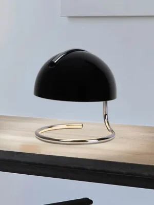 Stolní lampa Burano, černá, výška 25 cm, sklo/kov, E27 Super Cena