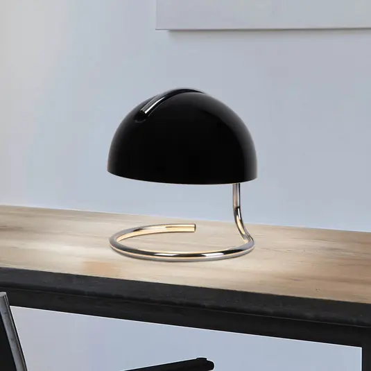 Stolní lampa Burano, černá, výška 25 cm, sklo/kov, E27 Super Cena