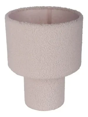 Výhodná Nabídka Stolní lampa Fluffy, bílá, výška 31 cm, textilní, válcová E27