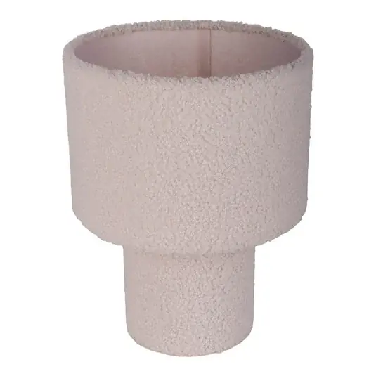 Výhodná Nabídka Stolní lampa Fluffy, bílá, výška 31 cm, textilní, válcová E27