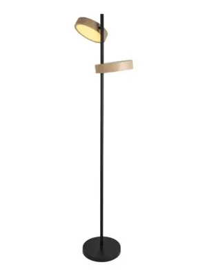 Super Cena LED stojací lampa Tessa černá/béžová 165 cm Touchdim CCT 2 světla.
