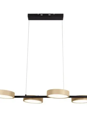 Závěsná LED lampa Tessa černá/béžová 110cm Touchdim CCT 4 světla. Autentický