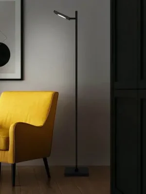 LED dobíjecí stojací lampa Lupa černá výška 135cm kov touchdim Autentický