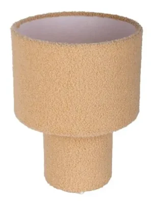 Stolní lampa Fluffy, béžová Výška 31 cm textilní E27 válcová Originální