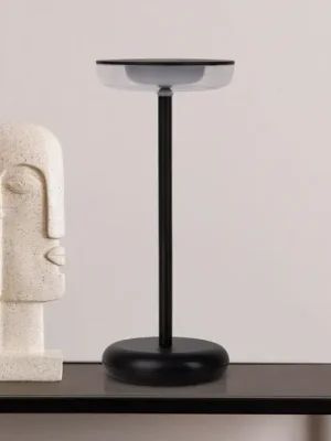 Must-Have LED dobíjecí lampa na terasu Pasi černá výška 26 cm kovová dotyková