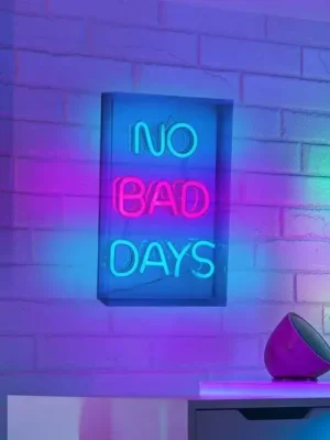 Nástěnné svítidlo LED No Bad Days, čiré, 30x18 cm plast USB RGB Horká Nabídka