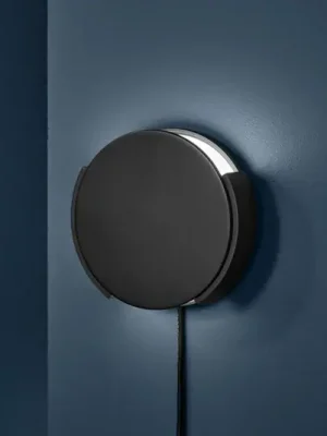 Vrácení Zdarma Nástěnné svítidlo FRANDSEN Rotate, černé, Ø 15 cm, kovové