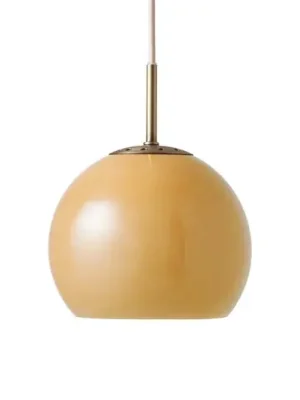 Dokud Zásoby Vydrží FRANDSEN Kulové závěsné svítidlo, jantarová barva, Ø 18 cm, sklo