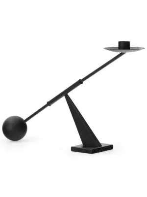 Nejprodávanější Audo svícen Interconnect, černý, výška 26 cm
