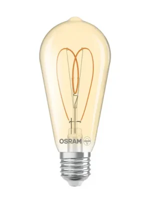 Nová Kolekce OSRAM LED Vintage ST64 E27 4,9W 922 Heart Filament zlatá tlumená