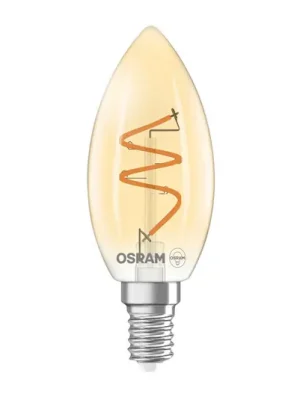 Tovární Cena OSRAM LED Vintage B28 E14 3,5W 922 Spiral Filament gold dim