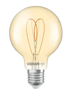 Finální Výprodej OSRAM LED Vintage G80 E27 4,9W 922 Heart Filament zlatá tlumená