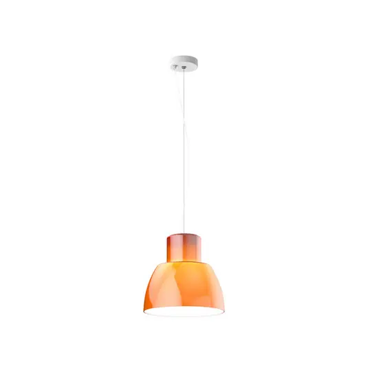 Časově Omezené Závěsné svítidlo Nemo Lorosae, oranžová, Ø 30 cm, sklo, E27