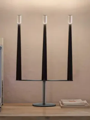 Nabíjecí stolní lampa LED Nemo Sorrento, černá, 3 světla, USB Autentický