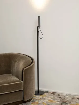 LED stojací lampa Nemo Typ, černá, 3000 K, stmívatelná Levný