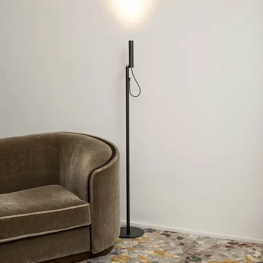 LED stojací lampa Nemo Typ, černá, 3000 K, stmívatelná Levný